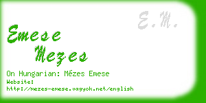 emese mezes business card