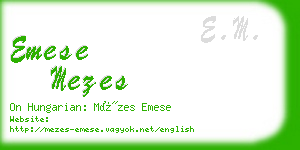 emese mezes business card
